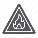 attention, flammable, risk, security, sign, warning 