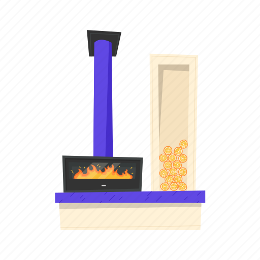 Modern, fireplace, flat, icon, trendy, house, interior icon - Download on Iconfinder