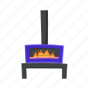 freestanding, flat, icon, fireplace, fire, burn, furniture, room, house