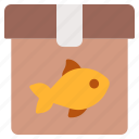 fish, food and restaurant, parcel, package, seafood, box, shop, food