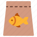 fish, package, delivery, gift, sea, box, food