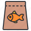 fish, package, delivery, ocean, sea, product, seafood, box, parcel 
