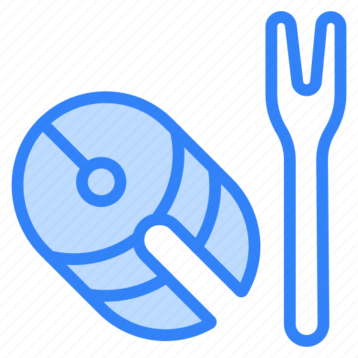 Fish, food and restaurant, salmon, tuna, protein, fillet, slice icon - Download on Iconfinder