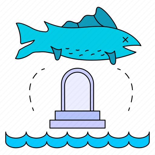Fish, dead, unsurvived, seafood, sea food, cemetry icon - Download on Iconfinder