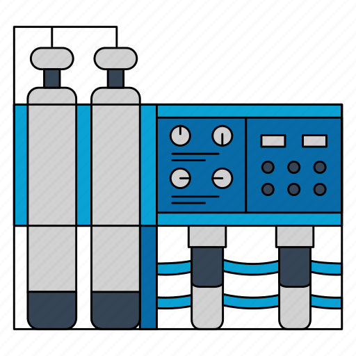 Gas filling, machine, fish farming, cylinders, meters, mixing pump icon - Download on Iconfinder