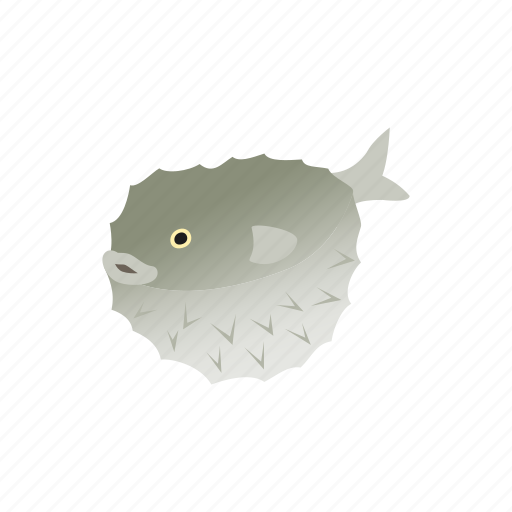 Animal, blog, fish, isometric, ocean, puffer, sea icon - Download on Iconfinder