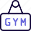 gym, sign, banner 