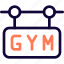 gym, sign, banner 