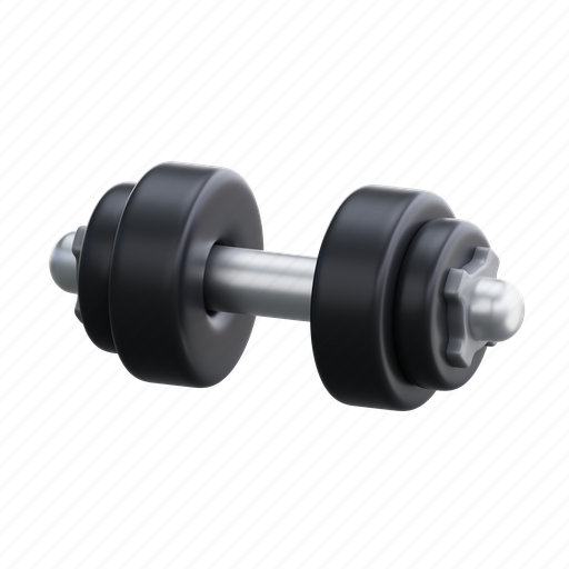 Dumbbell, fitness, gym, exercise, workout, sport, barbell 3D illustration - Download on Iconfinder