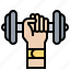 dumbbell, hand, lifting, weight, workout 