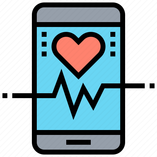 Application, heart, rate, smartphone, tracker icon - Download on Iconfinder