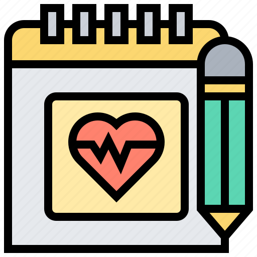 Calendar, health, pencil, plan, schedule icon - Download on Iconfinder