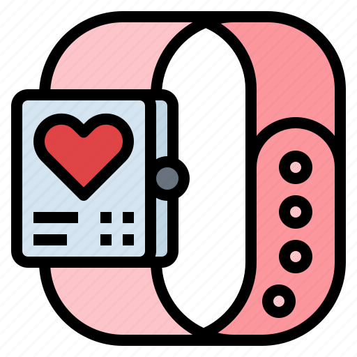 Fitness, heart, report, smartwatch, technology icon - Download on Iconfinder