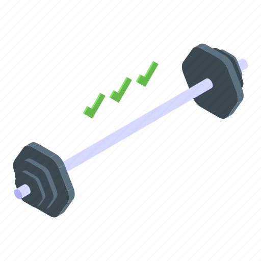 Fitness, blog, barbell, isometric icon - Download on Iconfinder