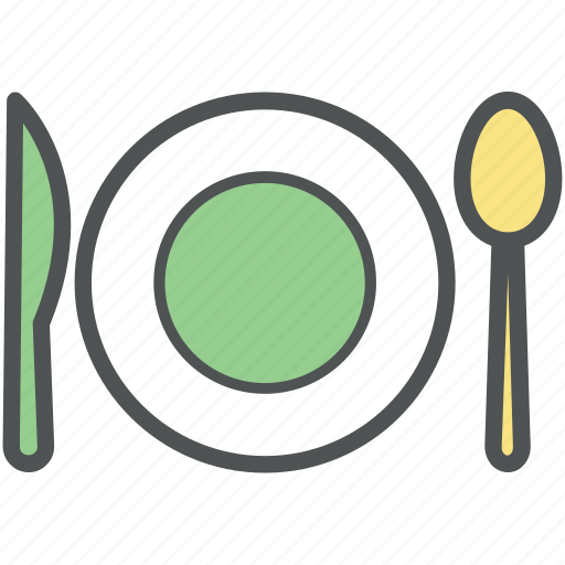 Cutlery set, dining, fork, knife, plate, silverware, tableware icon - Download on Iconfinder