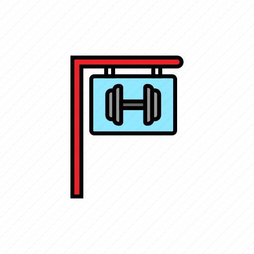 Dumbbell, fitness, gym, post, sign, sport, workout icon - Download on Iconfinder