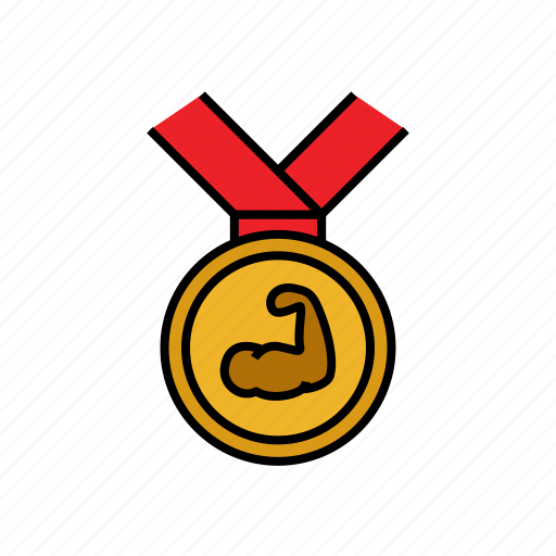 Achievement, bodybuilding, competition, fitness, medal, muscle, winner icon - Download on Iconfinder