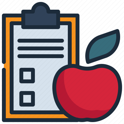 Food, check, list, apple, weight, loss icon - Download on Iconfinder