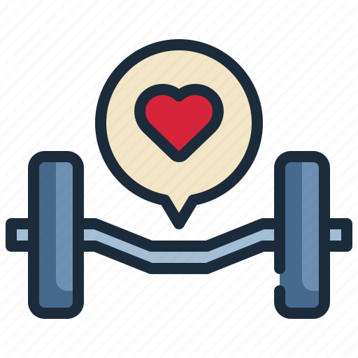 Workout, fitness, love, dumbbell, barbell icon - Download on Iconfinder