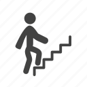 - person climbing stairs, up, climbing, running, stairs, going, staircase, man