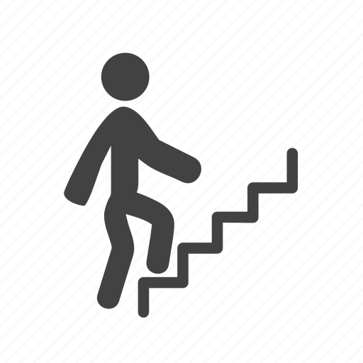 - person climbing stairs, up, climbing, running, stairs, going, staircase icon - Download on Iconfinder