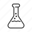 fivestrokeicon, erlenmeyer, flask, tube, laboratory, chemistry, experiment, science, lab 