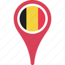 belgium, flag, country, map, pin