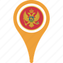 flag, montenegro, country, flags, map