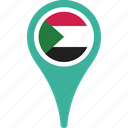 flag, sudan, country, national, pin