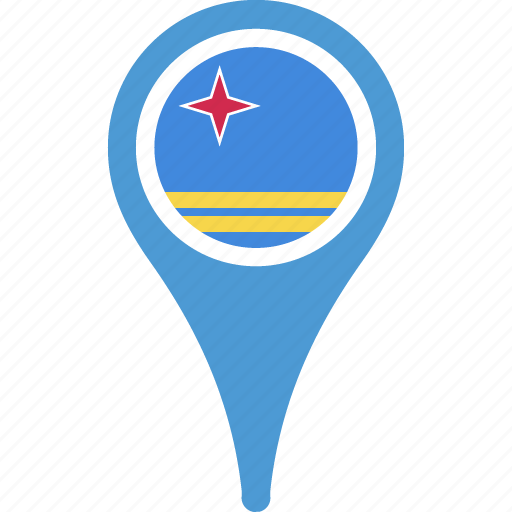 Aruba, flag, aruba flag pin, map, pin icon - Download on Iconfinder