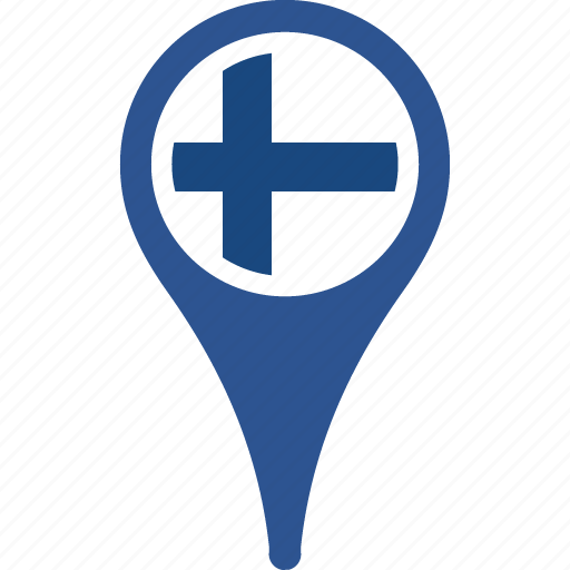 finland, flag, country, map, pin 