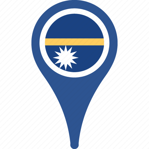 Flag, nauru, country, map, pin icon - Download on Iconfinder