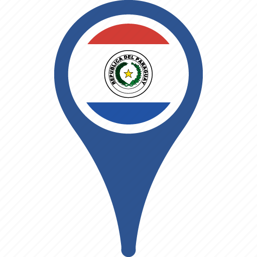 Flag, paraguay, map, paraguay flag pin, pin icon - Download on Iconfinder