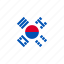 south, world, korea, flag, national, country