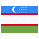country, national, world, flag, uzbekistan