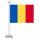 flag, national, country, romania, world