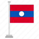 flag, national, country, laos, world