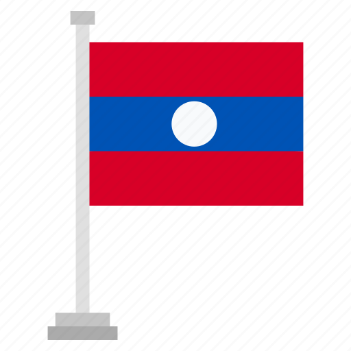 Flag, national, country, laos, world icon - Download on Iconfinder