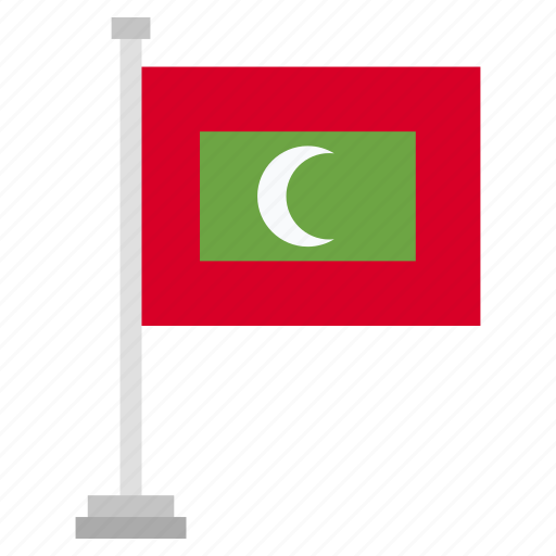 Flag, maldives, country, world, national icon - Download on Iconfinder