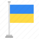 flag, national, ukraine, country, world