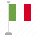 flag, national, country, world, italy