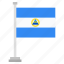 flag, national, country, world, nicaragua 