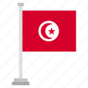 flag, national, tunisia, country, world