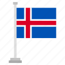 flag, national, iceland, country, world