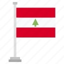 flag, lebnan, country, world, national