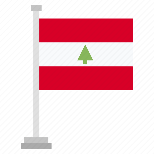 Flag, lebnan, country, world, national icon - Download on Iconfinder
