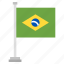 flag, national, brazil, country, world 