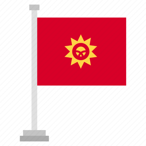 Flag, kyrgyzstan, country, world, national icon - Download on Iconfinder