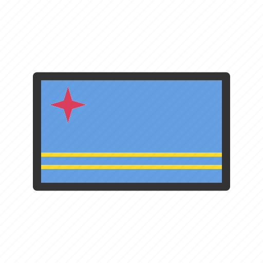 Aruba, caribbean, country, flag, image, nation, patriotic icon - Download on Iconfinder