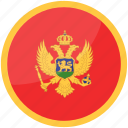 flag of montenegro, montenegro, flag, national, country